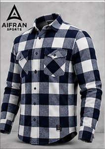 AIFRAN เสื้อเชิ้ตผ้าฝ้ายลายสก๊อตสีแดงสีดำสำหรับผู้ชายแขนยาวลำลองคอปกแบบพับได้ระบายอากาศได้ดีปุ่มสวมใส่ในฤดูใบไม้ร่วง - Product Image 3