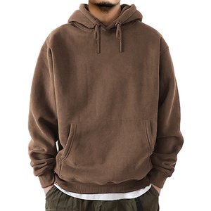 Sweat-shirt à capuche surdimensionné en molleton bouclette épais personnalisé pour homme, avec broderie et impression en relief, vente en gros 2026 - Product Image 2