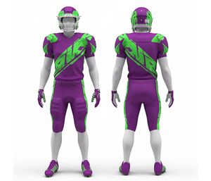 Uniforme de Fútbol Americano Sublimado de Primera Calidad, Diseño Personalizado, Equipación de Fútbol para Equipos |   Ropa Deportiva Transpirable de Poliéster - Product Image 2