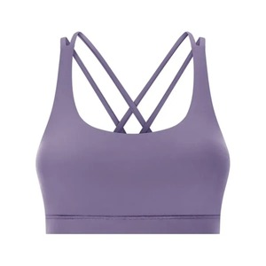 Soutien-gorge de sport à double bretelle croisée pour femme, haut de yoga, tenue de fitness, vêtements de sport, usine OEM ODM - Product Image 6