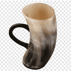 Jarra Vikinga de Cuerno de Búfalo Natural Hecha a Mano de Alta Calidad, Pulida, Sostenible, de Material Orgánico, Recuerdo Cervecero - Product Image 1