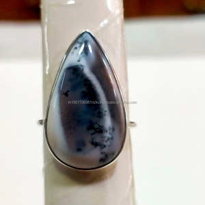 Bague faite à la main en argent sterling 925, bague de toutes tailles, bague en pierres précieuses poire naturelle, bagues pour femmes, cadeaux de Noël - Product Image 5