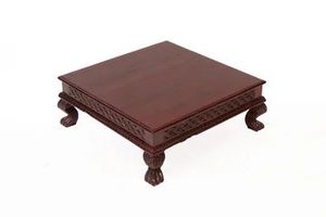 Decorative Wooden Chowki With Elegant Finish For Home Worship Space And Festival Celebration Arrangements - Product Image 5