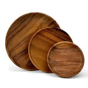 Service de vaisselle en bois pour mariage, assiettes en bois, vaisselle de haute qualité, vaisselle naturelle, articles de table - Product Image 3