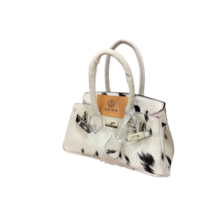 Bolso de mano de lujo de piel de vaca auténtica para mujer, a la moda 2026, con cierre de broche, bolso de hombro de piel de vaca de diseñador personalizado, talla S - Product Image 1