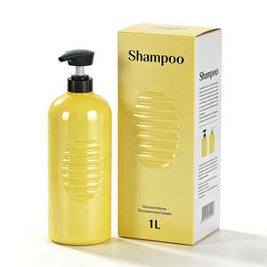 Bouteille pulvérisateur en plastique PET jaune personnalisée de 1 L (33 oz) pour gel douche, shampoing, après-shampoing, détergent, emballage pour soins personnels - Product Image 5