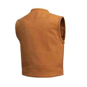 Proventure Industry PI--110 Men's <b>Winter</b> Leather Vest-Reversible Quick Dry High Street Style Custom Logo Front Back Neck - Product Image 6