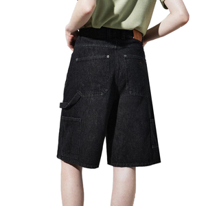 SHH INDUSTRIES Pantalones Cortos de Mezclilla Lavables para Hombre, Ecológicos, Resistentes al Viento, de Cintura Media, Estilo Recto, Casual, 100% Algodón - Product Image 2