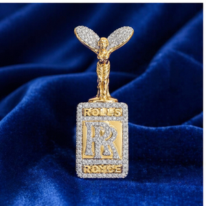 Unisex Customized 925 Silver Rhodium Plated Natural Diamond Classic Style Gift Party <b>Pendants</b> Iced Logo Cartoon Statement Charms - Product Image 6