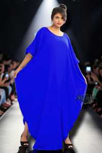 Vestido Kaftan Islámico Awais House Bride, Corte A, Georgette, Cristal, Simple, Largo hasta el Suelo, Mangas Largas, para Bodas, Festivales de Verano, Eid - Product Image 2