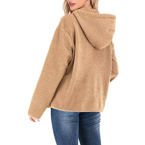 Sudadera con capucha personalizada con logo impreso, cordón frontal, hombros caídos, para mujer, deportiva, de algodón, ecológica, de secado rápido, para invierno. - Product Image 2