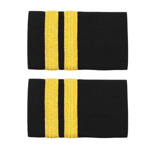 Epaulettes de Piloto de Avión con Franjas Doradas, Pliegues de Hombro para Uniforme de Aviación, Franjas de Rango 1/2/3/4 Barras, Epaulettes para Camisa de Piloto - Product Image 4