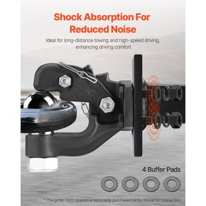 2-5/16 "Pintle Hitch Ball Mount สำหรับ2.5" ถึง3 "LBS Ring 20000 LBS Hitch Mounts หมวดหมู่สินค้า - Product Image 6