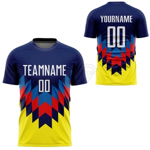 เสื้อฟุตบอลพิมพ์ลายแบบซับลิเมชั่นสั่งทำได้ ราคาโรงงานขายส่งโดยตรง ผ้าโพลีเอสเตอร์ระบายอากาศ ชุดฟุตบอล ชุดกีฬาทีม - Product Image 3