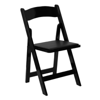Chaises de réception pliantes et empilables en résine plastique résistantes aux intempéries avec structure en acier, anti-UV et antidérapantes pour événements et locations