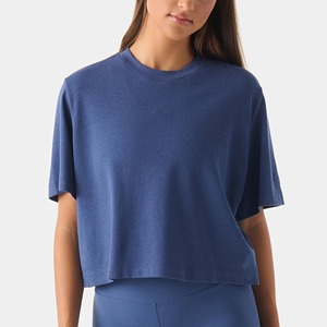 T-shirts unis respirants et personnalisables de haute qualité pour femmes sexy, vente en gros, avec logo, style crop top, très demandés - Product Image 2