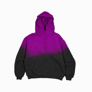 Oversized Hooded <b>Sweatshirt</b> Unisex Solid <b>Pink</b> Cotton French Terry Casual Autumn Wear Pocket Long Sleeve Regular Fit - Product Image 5