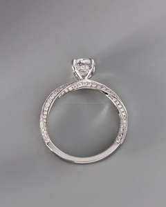 IGI/GIA Lab Grown Vintage 14K oro amarillo boda/anillo de compromiso corte redondo diamante Unisex perfecto aniversario y regalo de fiesta - Product Image 3