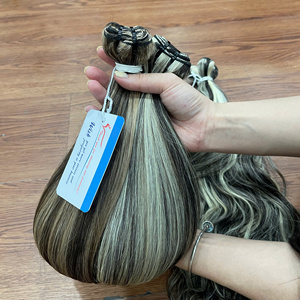 Extensions de cheveux vietnamiennes colorées en trame, cheveux humains blonds, bruns, ombrés, fournisseur de haute qualité, prix de gros - Product Image 3