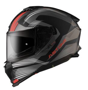 Nuevo Casco Integral ASTONE HELMETS ABS Negro Mate/Rojo Modelo GT6 para Motociclistas - Product Image 1