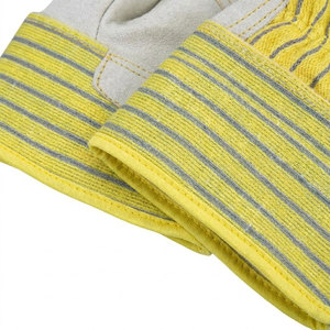 Gants de travail en cuir de buffle de qualité supérieure, résistants aux coupures, avec manchette de sécurité, 11 oz, antidérapants, certifiés CE - Product Image 6