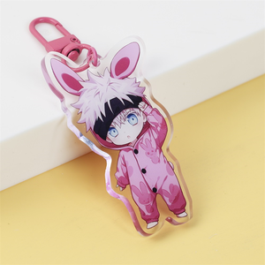 Gantungan Kunci Akrilik Holografik Anime Kustom, Liontin Transparan Lucu - Product Image 2