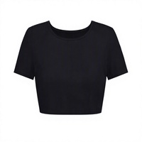 T-shirt court décontracté pour femme, coupe ample, col rond, manches courtes, en coton, surdimensionné, personnalisable, haute qualité, vierge