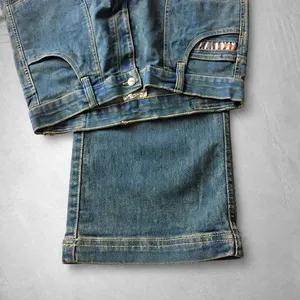 Jean de travail bleu denim pour homme avec doubles poches avant |   Pantalons de travail pour la construction - Product Image 5