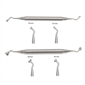 Instrument de compression osseuse dentaire 6mm 8mm, poignée moletée argentée, outil chirurgical manuel de classe I - Product Image 3