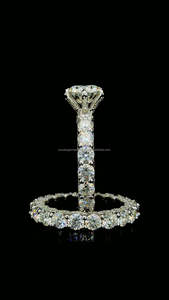 แหวนเพชร3Ct VVS กำหนดเอง925แหวนเพชรโมอิสซาไนต์เงินสำหรับผู้หญิงและผู้ชายจากเครื่องประดับมืออาชีพทำด้วยมือ - Product Image 2