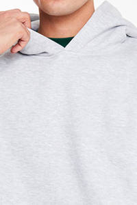 Novedad al por mayor: Sudadera con capucha informal para hombre, gris melange, con logo frontal personalizado, bolsillo con cremallera, ajuste cómodo, último diseño. - Product Image 5
