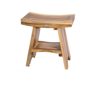 Banc de douche en teck, fabriqué en Indonésie, meuble en bois massif - Product Image 1