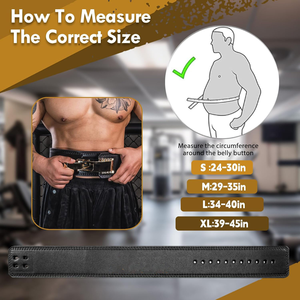 Cinturón de Levantamiento de Pesas de Cuero Duradero para Hombres y Mujeres, Fabricante de Cinturones de Powerlifting para Gimnasio - Product Image 5