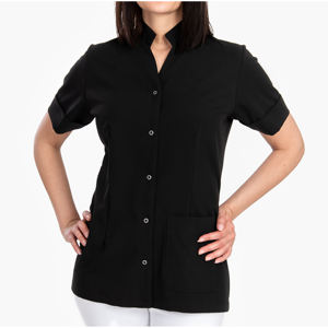 Tunique de mode personnalisable pour femmes, uniforme de salon de beauté et SPA, haut d'hôtel à col en V avec fente latérale - Product Image 2