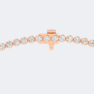 สร้อยคอเทนนิสเพชรทรงกลม 8.00 กะรัต ทอง 14k เพชรเลี้ยงในห้องปฏิบัติการ สี D ความสะอาด VVS ฝังแบบ Prong Set ดีไซน์ Eternity Link สำหรับผู้หญิง - Product Image 6