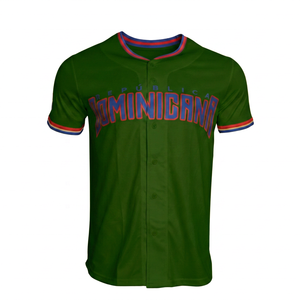 Camiseta de Béisbol de República Dominicana para Adultos, Unisex, Manga Corta, Blanca, de Poliéster, Personalizable con Nombre de Equipo, Transpirable - Product Image 4