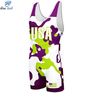 Men Wrestling Uniform Set High Performance Custom Team Singlet Lightweight Breathable Wrestling Apparel for Sports Training - Product Image 5