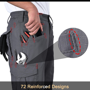 Pantalon de travail robuste, tissu personnalisé, construction robuste avec poches sécurisées pour le stockage, pour le travail professionnel et industriel. - Product Image 5