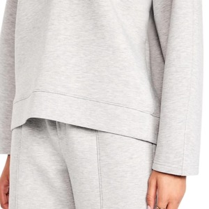 Sudadera de algodón suave oversize con cuello en V, estilo urbano, bordada con pedrería, de forro polar, talla grande, para mujer y hombre, al por mayor - Product Image 5