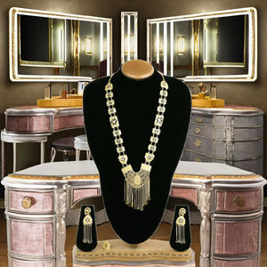 Lot de colliers longs plaqués or 14K, 18K, 24K, ensemble de colliers longs traditionnels, ensemble de colliers de mode en laiton doré. - Product Image 4