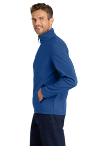 Chaqueta Softshell Personalizada para Hombre con Cuello Alto, Casual para Exteriores, Cierre Completo, Resistente al Viento, Bolsillos Utilitarios, Ligera - Product Image 3