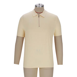 Camiseta de Golf para Hombre, Estilo Moderno y a la Moda, Cómoda, Transpirable, con Cierre de Cremallera de un Cuarto, 100% Poliéster, Personalizable - Product Image 3