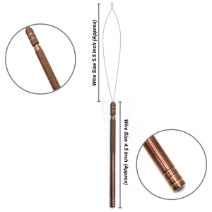 Outil professionnel en acier inoxydable pour extensions capillaires : boucle de traction, micro-perles, anneaux nano, aiguille de traction pour installation - Product Image 1