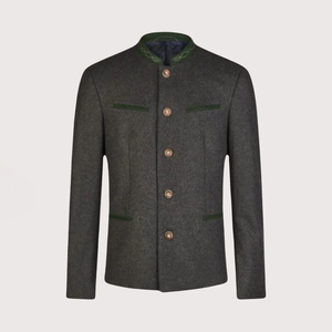 Chaqueta Tradicional Alemana de Lana Loden para Hombre, Estilo Bávaro, Cuello Alto, Transpirable, Ropa de Invierno - Product Image 3