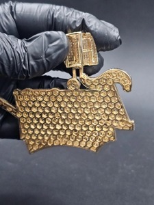 Au Ruiz Themen-Anhänger Vergoldet Kristall Strass Hip-Hop Charm Unisex Schmuck Geschenk - Product Image 6