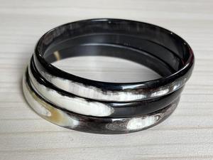 Handcrafted Premium Quality Eco-Friendly <b>Engraved</b> Horn <b>Bangle</b> Natural Elegant Style Fashion Unisex Round Polished Natural - Product Image 2