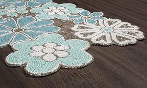 Embroidered Floral <b>Table</b> <b>Runner</b> Cotton Classic Home Decor Washable Blue White Pattern - Product Image 2
