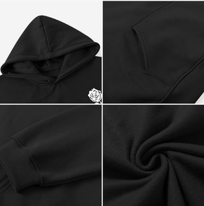 Sweat-shirt à capuche pour homme 100% coton, fermeture éclair, coupe ample, poche, broderie logo personnalisée, écologique, vêtement d'hiver, teinture unie - Product Image 6