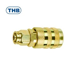 Acoplador rápido universal de aire de alta presión tipo americano THB con tuerca de rosca, cuerpo de tipo internacional de 1/4''. - Product Image 1