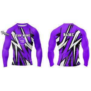 Camisetas de Compresión con Logotipo Personalizado, Sublimadas, Transpirables, Ecológicas, Antibacterianas, de Spandex/Poliéster - Product Image 4